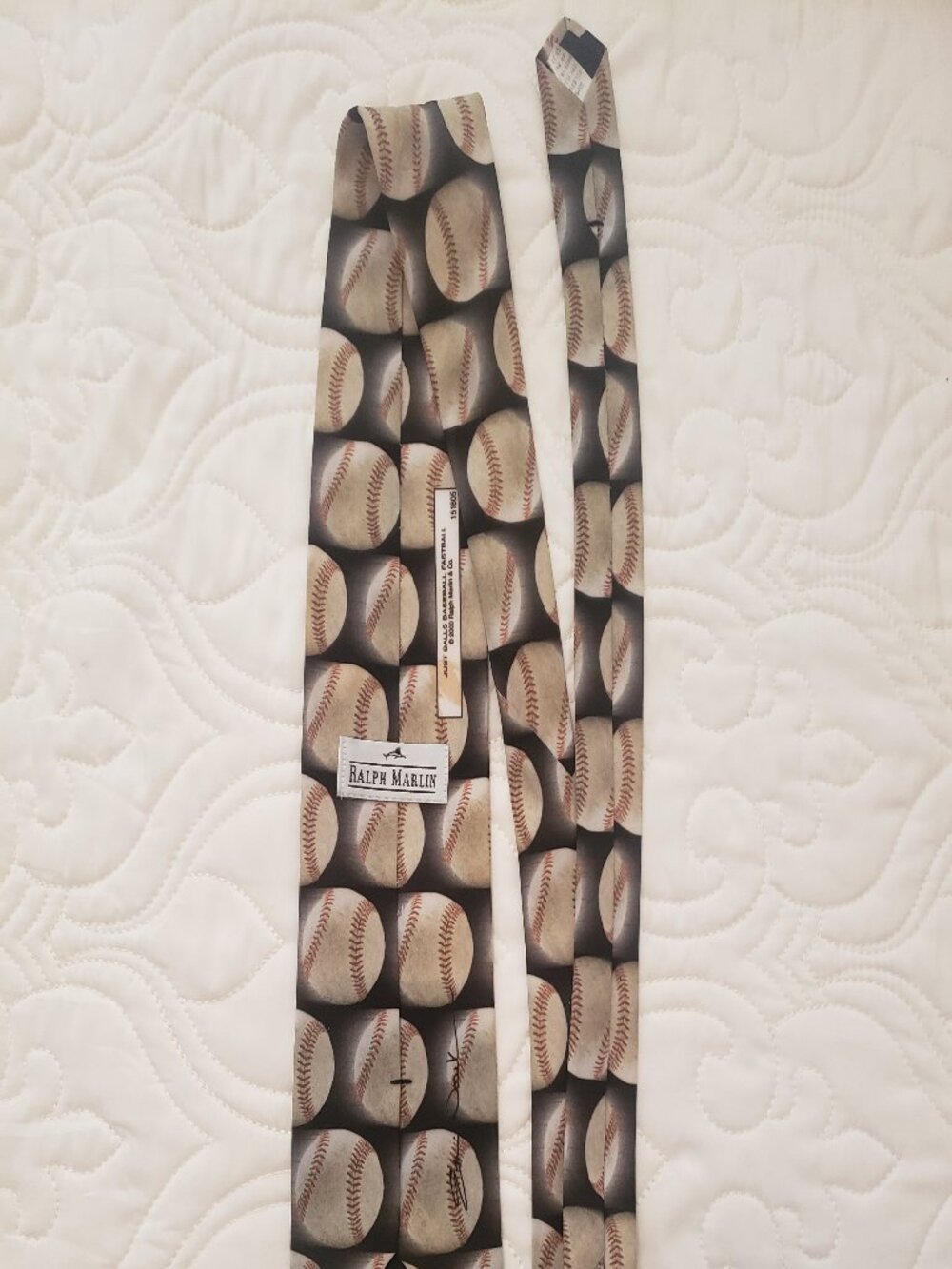 Baseball Necktie - Picture 2 of 2